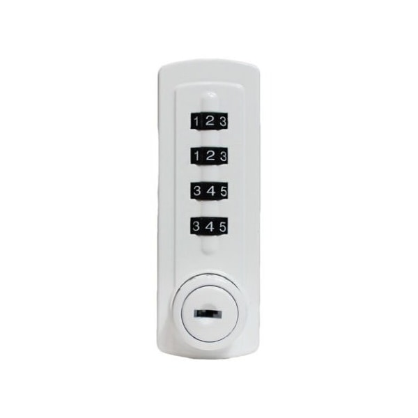 Lockey Gemini Mechanical Combination Cabinet Lock White Right Handed Horizontal GM270-WR - main